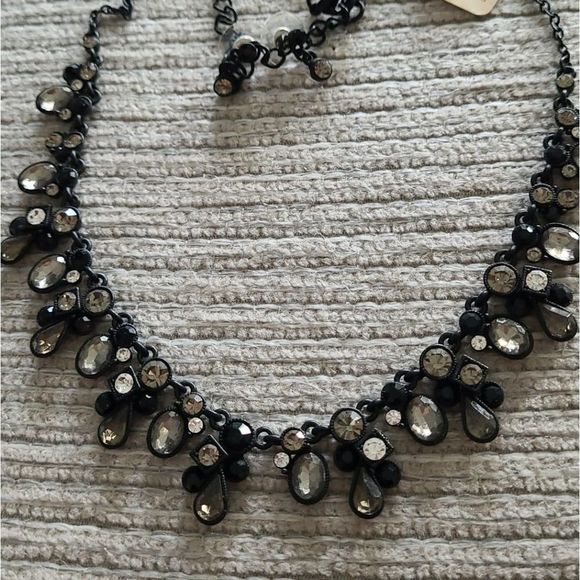New rhistone necklace black beautiful New holidays - Picture 3 of 7